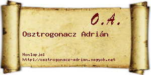 Osztrogonacz Adrián névjegykártya